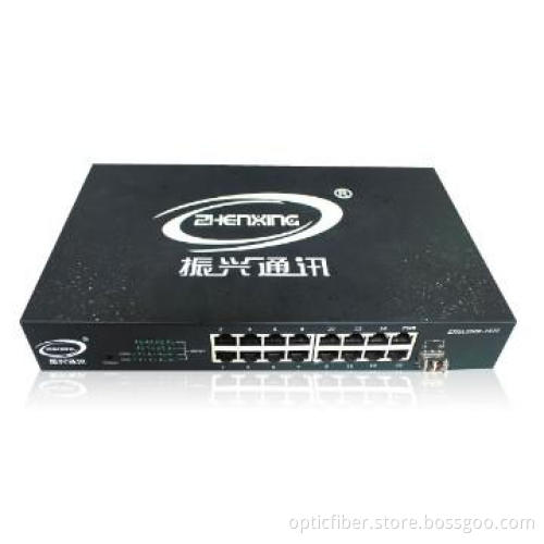 SFP Media Converter with 16 RJ45 ports